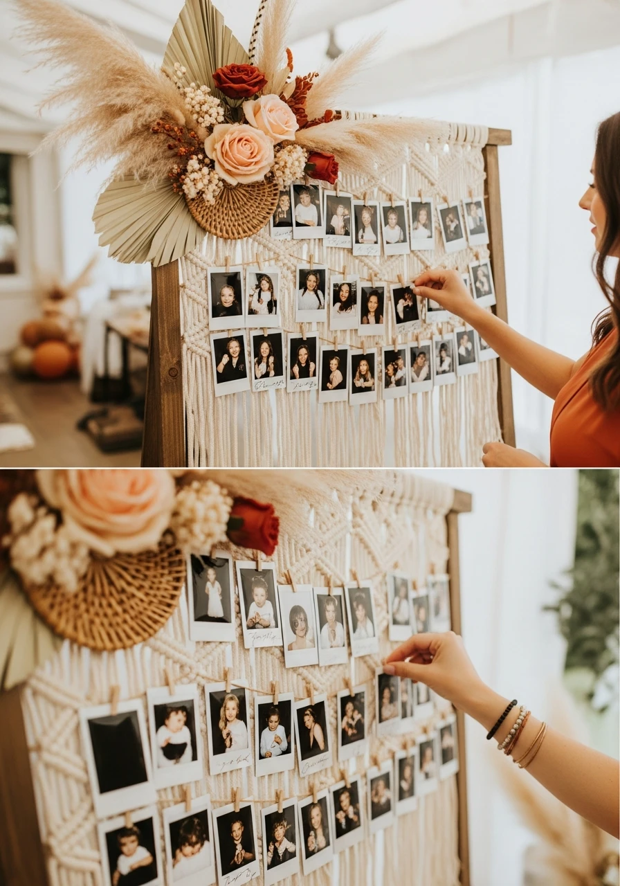 Instant Memory Wall - 50 Dreamy Boho Baby Shower Ideas for a Perfect Celebration