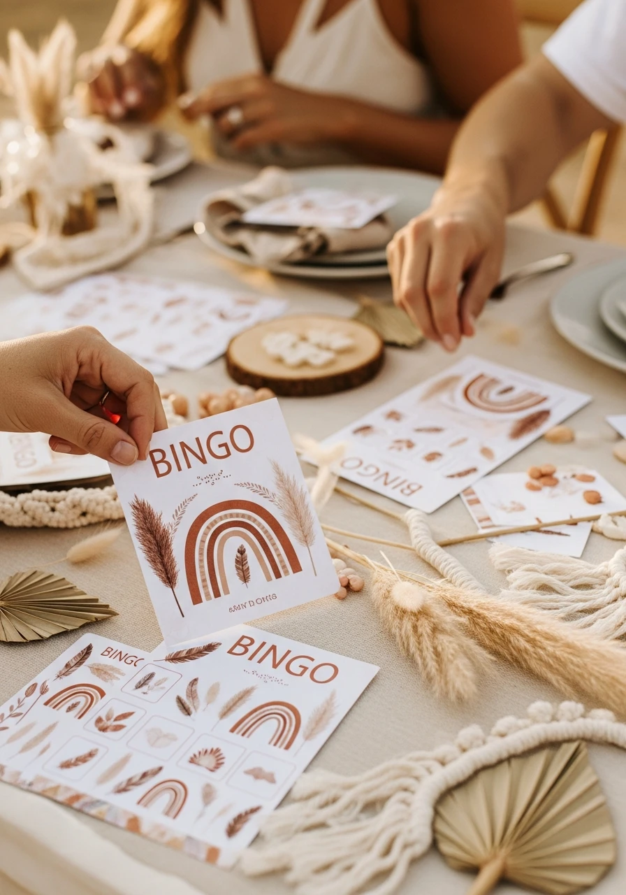 Themed Bingo Game - 50 Dreamy Boho Baby Shower Ideas for a Perfect Celebration