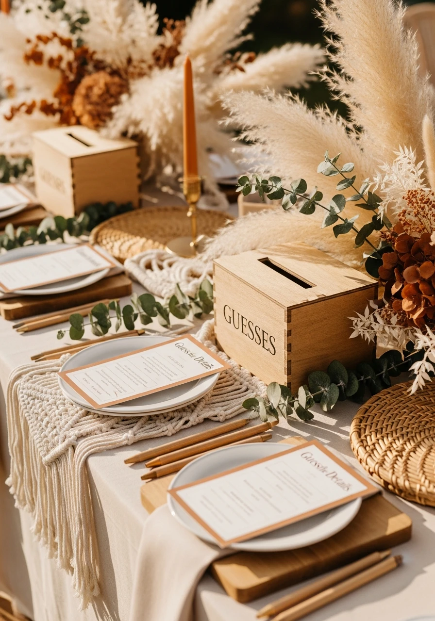 Guess the Details - 50 Dreamy Boho Baby Shower Ideas for a Perfect Celebration