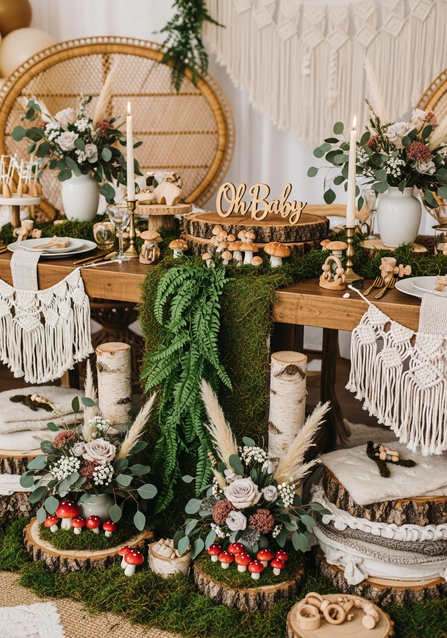 Cozy Woodland Vibes - 50 Dreamy Boho Baby Shower Ideas for a Perfect Celebration