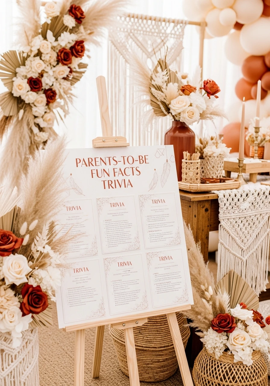 Fun Facts Trivia - 50 Dreamy Boho Baby Shower Ideas for a Perfect Celebration