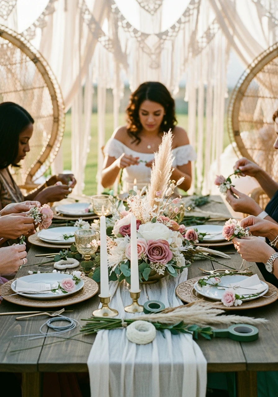 Create Flower Crowns - 50 Dreamy Boho Baby Shower Ideas for a Perfect Celebration