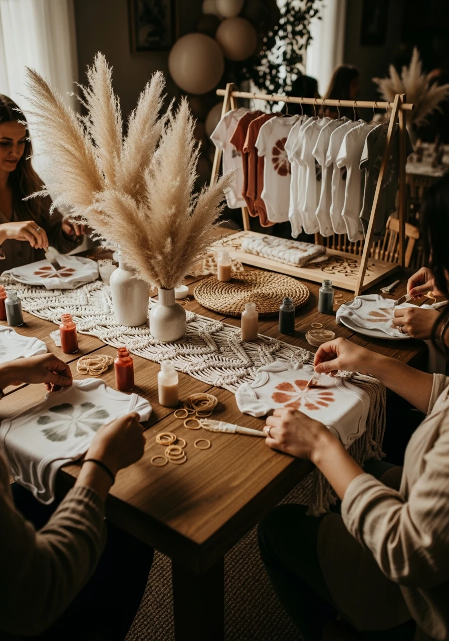 Subtle Tie-Dye Fun - 50 Dreamy Boho Baby Shower Ideas for a Perfect Celebration