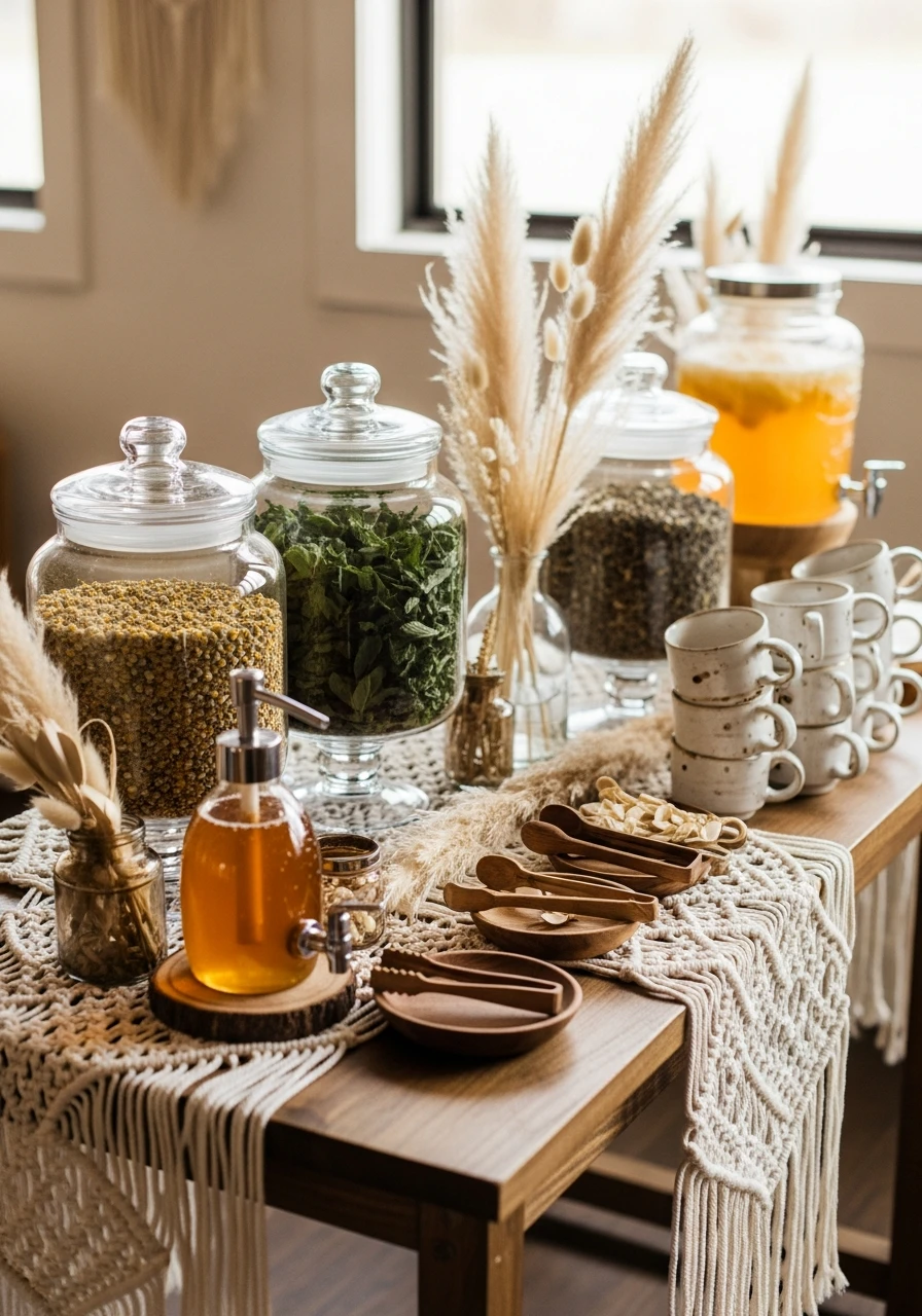 Warm Drink Station - 50 Dreamy Boho Baby Shower Ideas for a Perfect Celebration