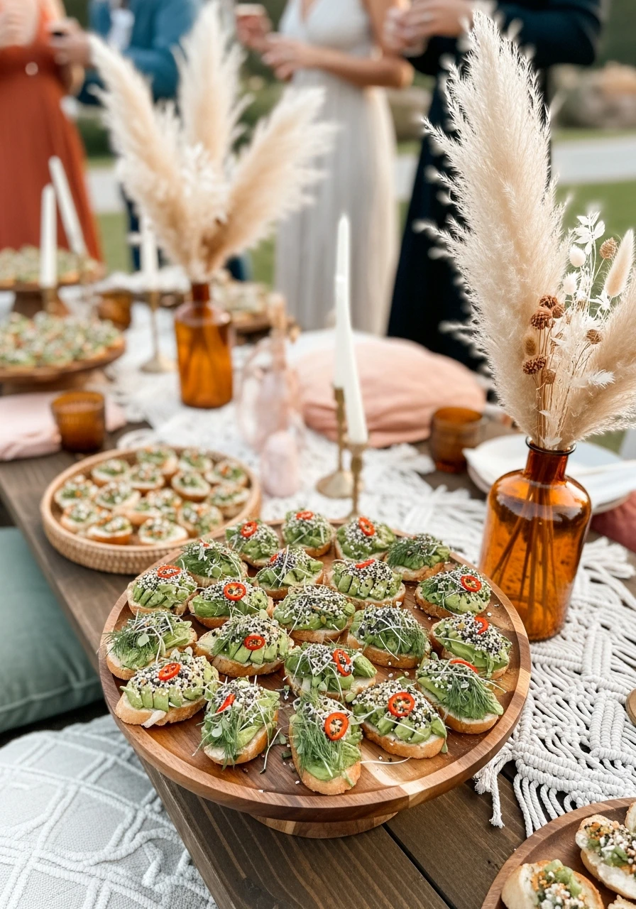 Trendy Small Bites - 50 Dreamy Boho Baby Shower Ideas for a Perfect Celebration