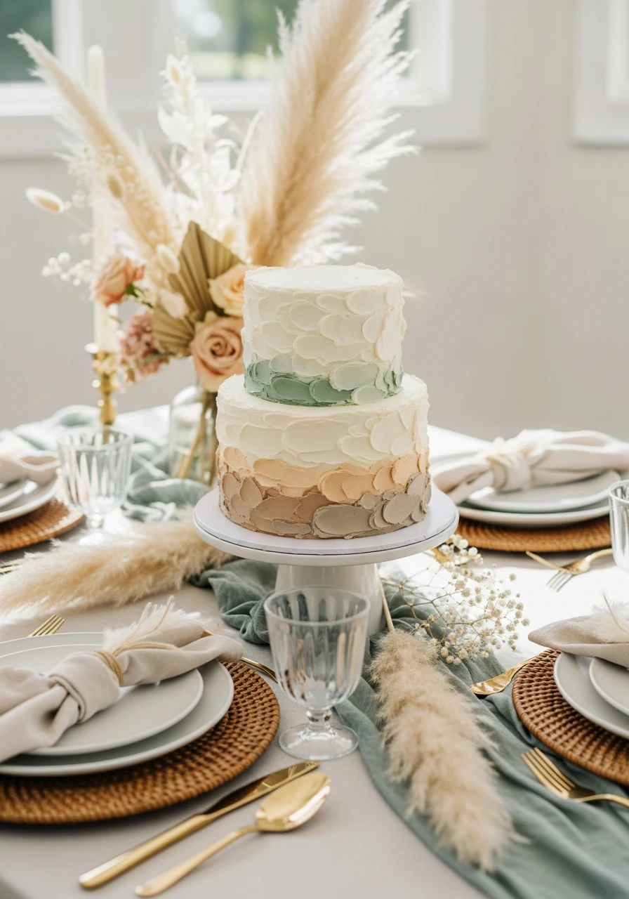 Simple, Elegant Cake - 50 Dreamy Boho Baby Shower Ideas for a Perfect Celebration