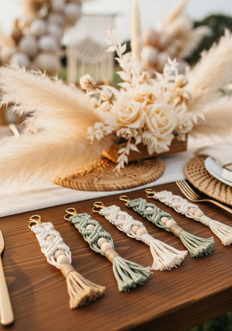 Simple Boho Keychains - 50 Dreamy Boho Baby Shower Ideas for a Perfect Celebration