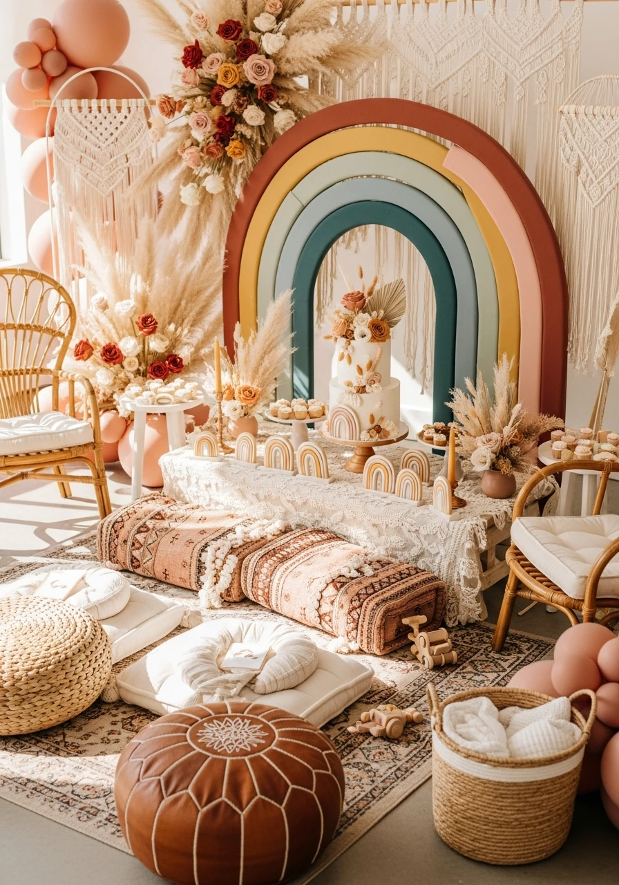 Muted Rainbows Are Modern - 50 Dreamy Boho Baby Shower Ideas for a Perfect Celebration