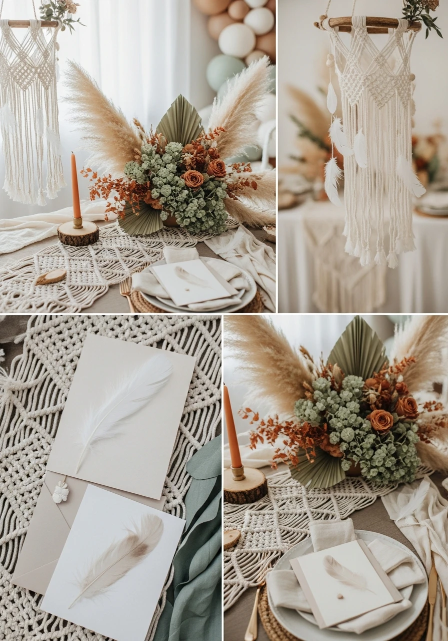 Add Soft Feather Details - 50 Dreamy Boho Baby Shower Ideas for a Perfect Celebration