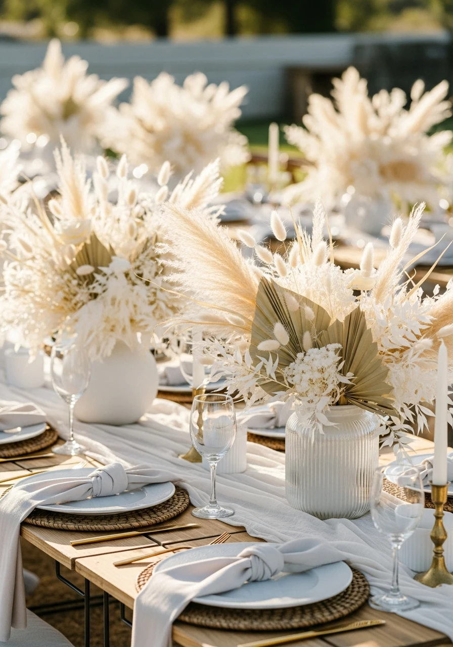 Use Pampas Grass - 50 Best Boho Bridal Shower Ideas for a Dreamy Party