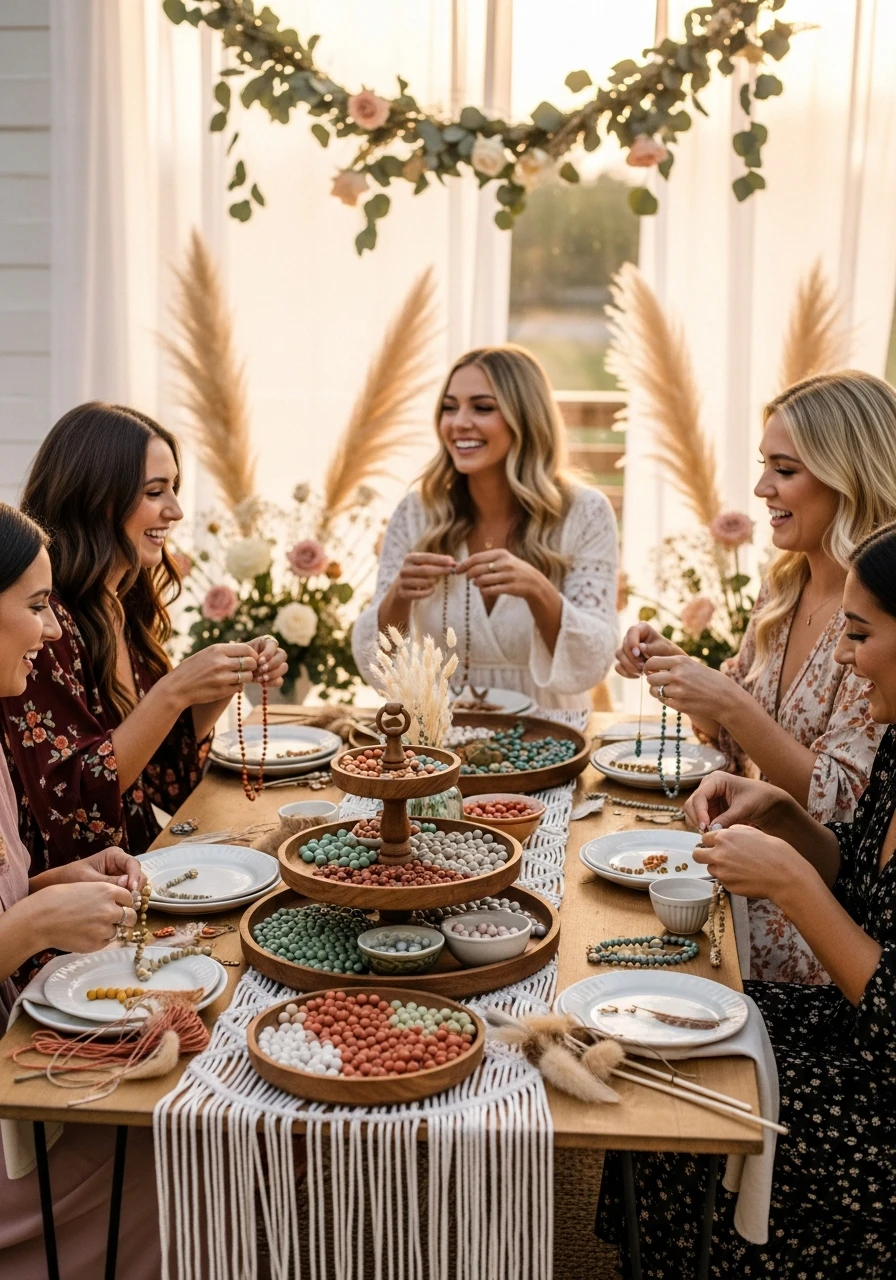 Boho Jewelry Craft - 50 Best Boho Bridal Shower Ideas for a Dreamy Party