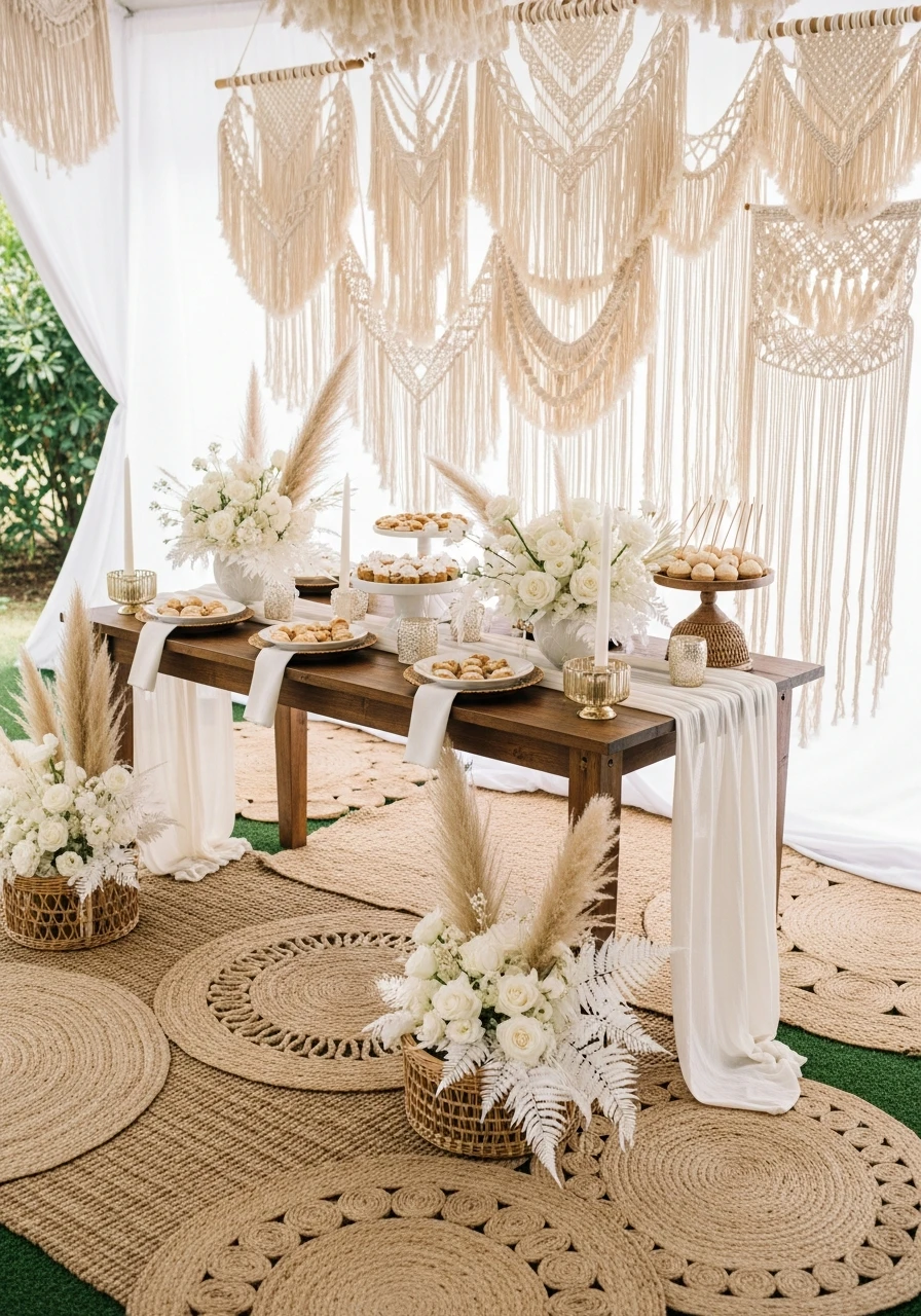 Add Macramé Texture - 50 Best Boho Bridal Shower Ideas for a Dreamy Party
