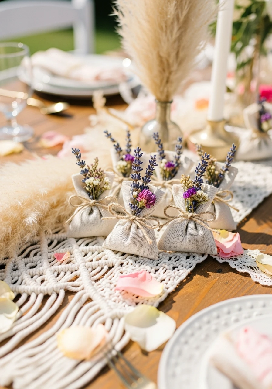 Dried Flower Sachets - 50 Best Boho Bridal Shower Ideas for a Dreamy Party