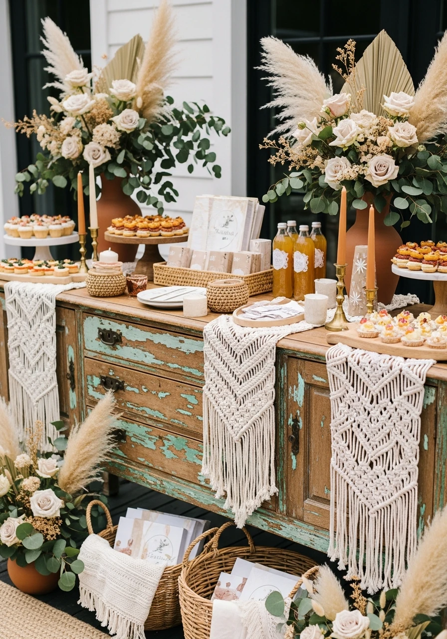 Use Vintage Furniture - 50 Best Boho Bridal Shower Ideas for a Dreamy Party