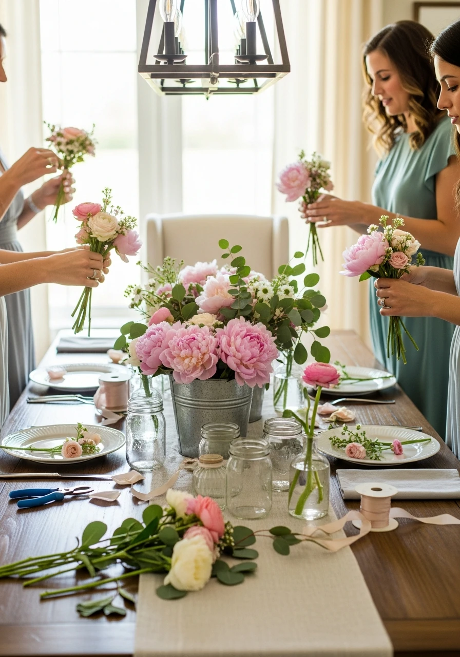 Create Flower Arrangements - 50 Best Bridal Shower Ideas at Home