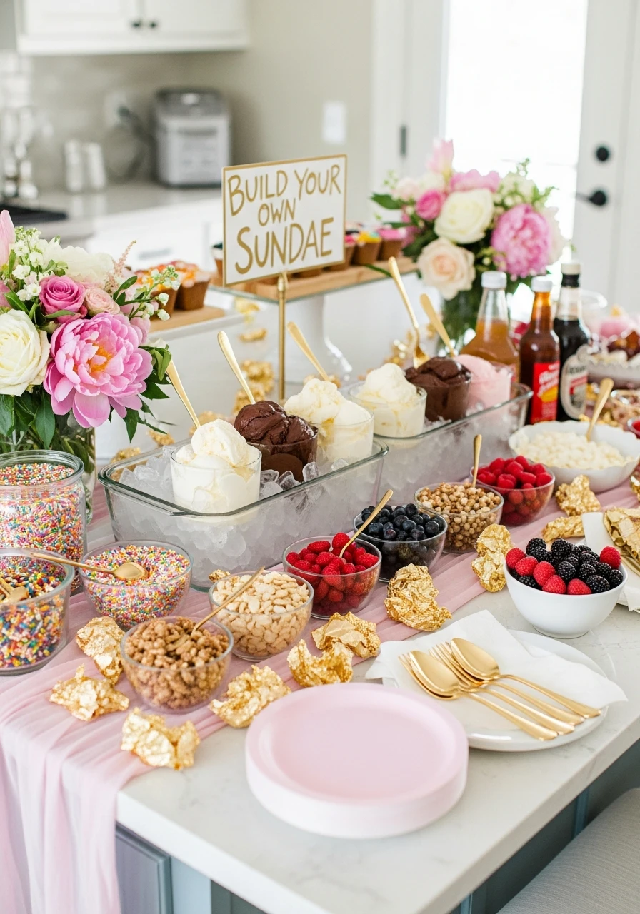Build Your Own Sundae - 50 Best Bridal Shower Ideas at Home