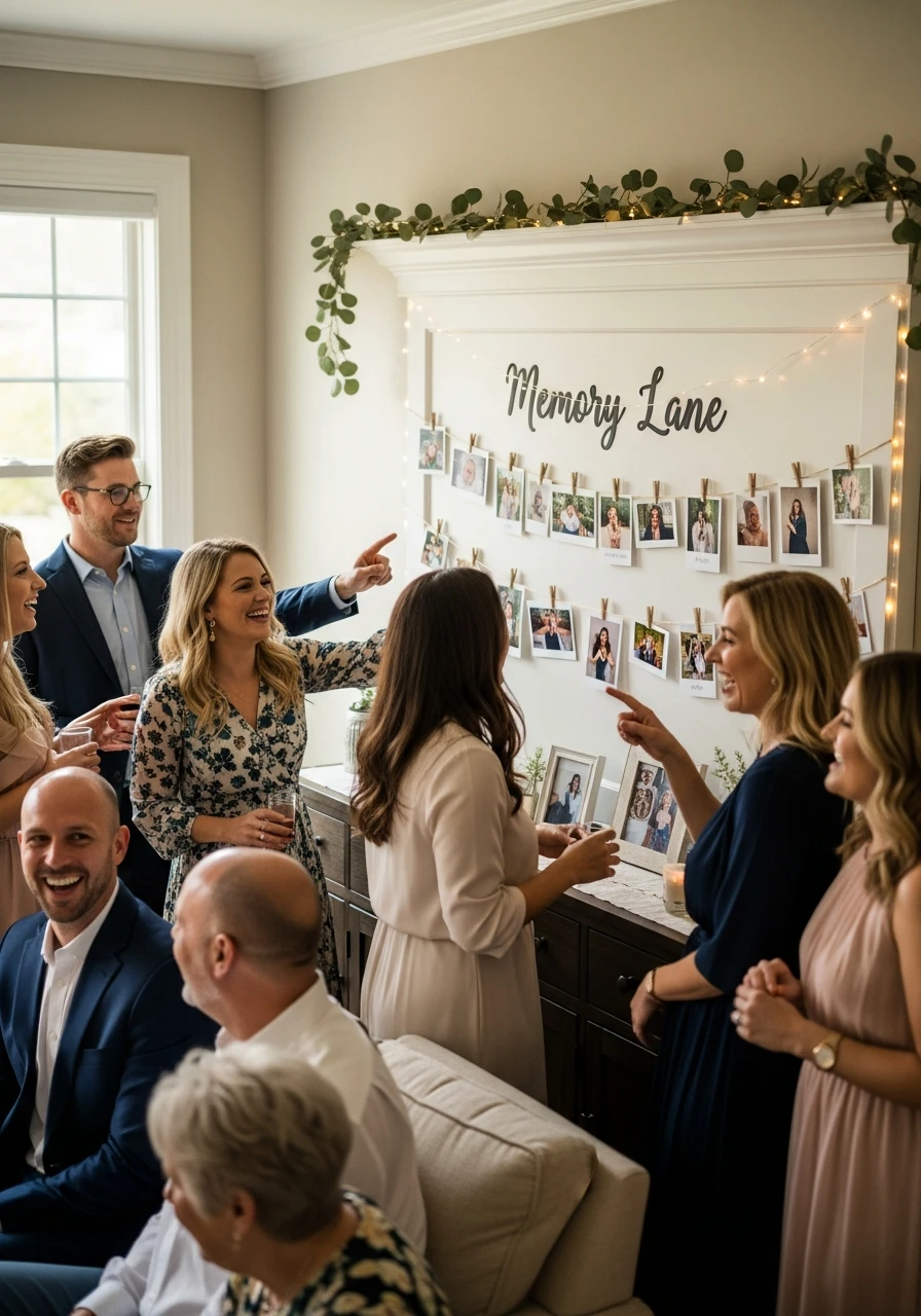 Photo Display Wall - 50 Best Bridal Shower Ideas at Home