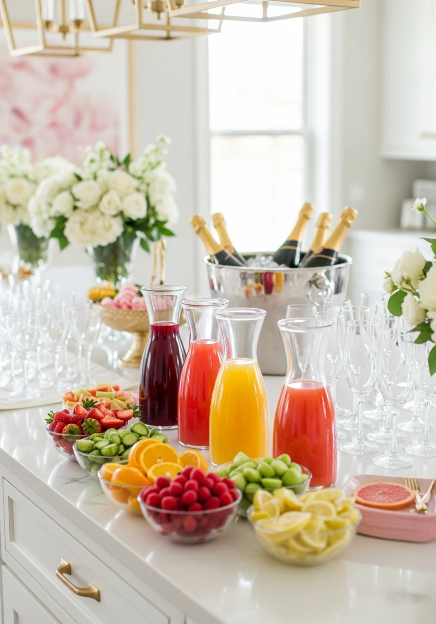 Set Up a Mimosa Bar - 50 Best Bridal Shower Ideas at Home