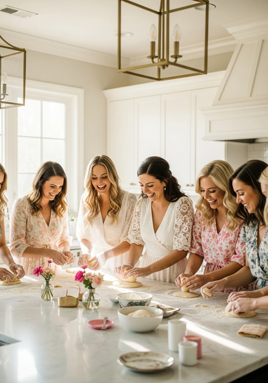 Group Cooking Class - 50 Best Bridal Shower Ideas at Home