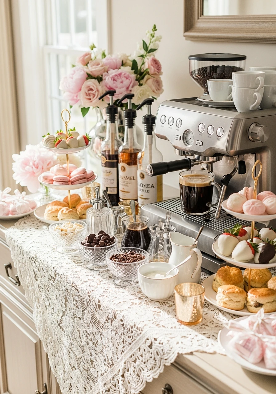 Specialty Coffee Station - 50 Best Bridal Shower Ideas at Home