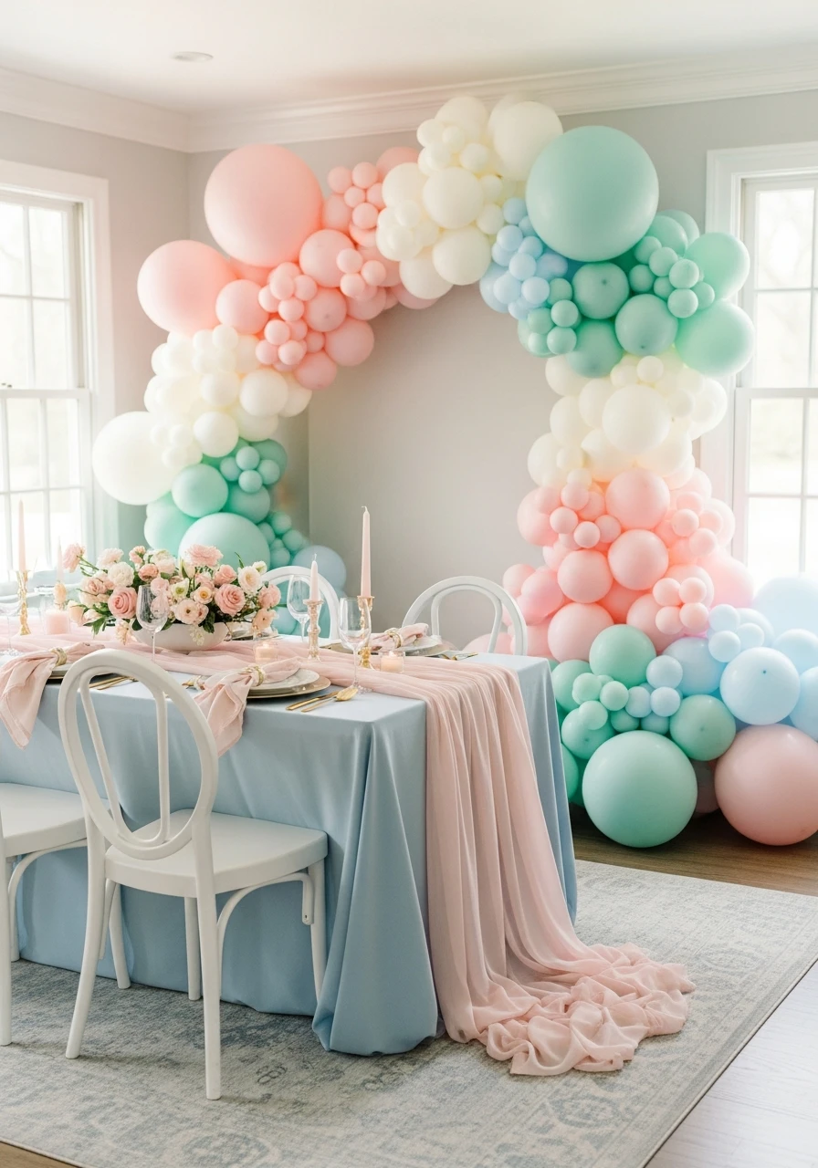 Soft Pastel Color Theme - 50 Best Bridal Shower Ideas at Home