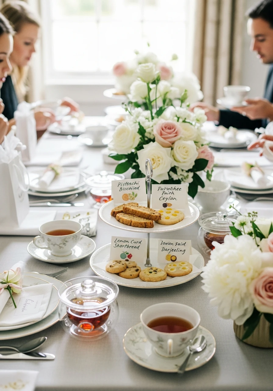 Tea and Cookie Pairing - 50 Best Bridal Shower Ideas at Home