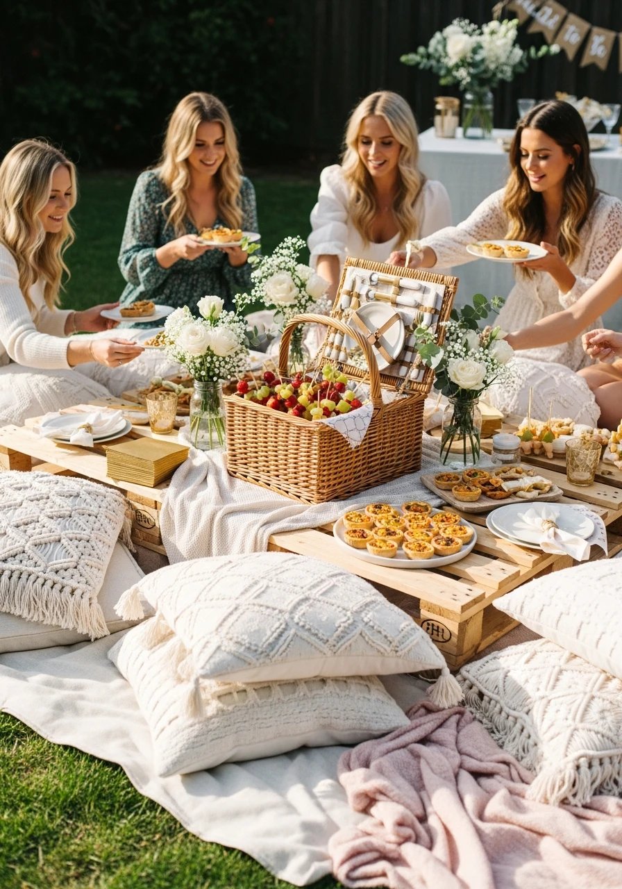 Cozy Backyard Picnic - 50 Best Bridal Shower Ideas at Home