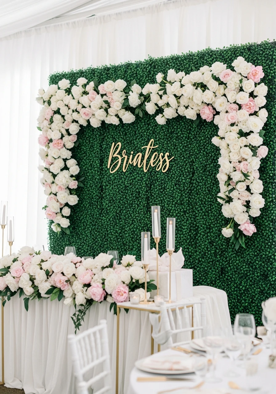 Greenery Wall Is Timeless - 50 Stunning Bridal Shower Backdrop Ideas