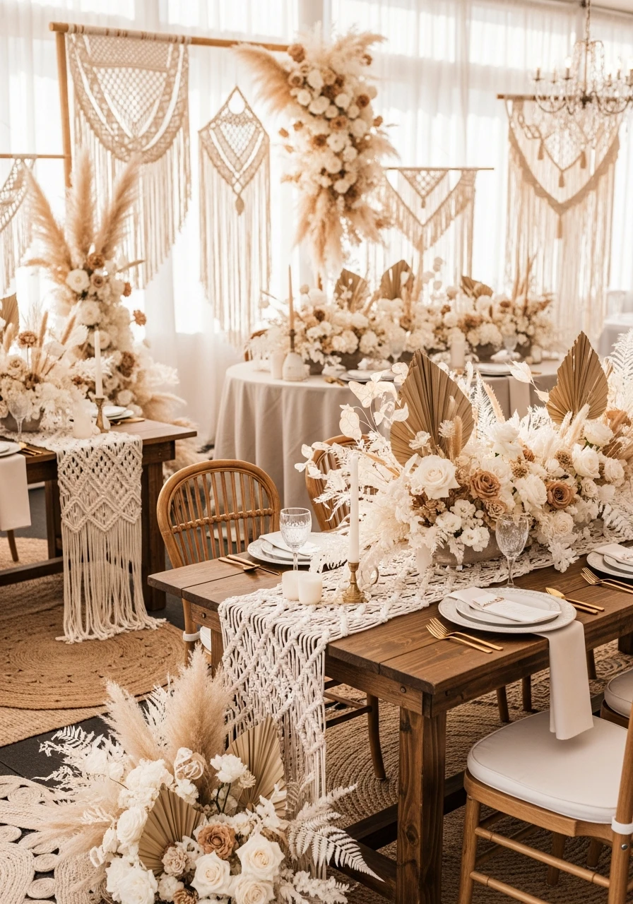 Chic Bohemian Style - 50 Gorgeous Bridal Shower Decorations Ideas