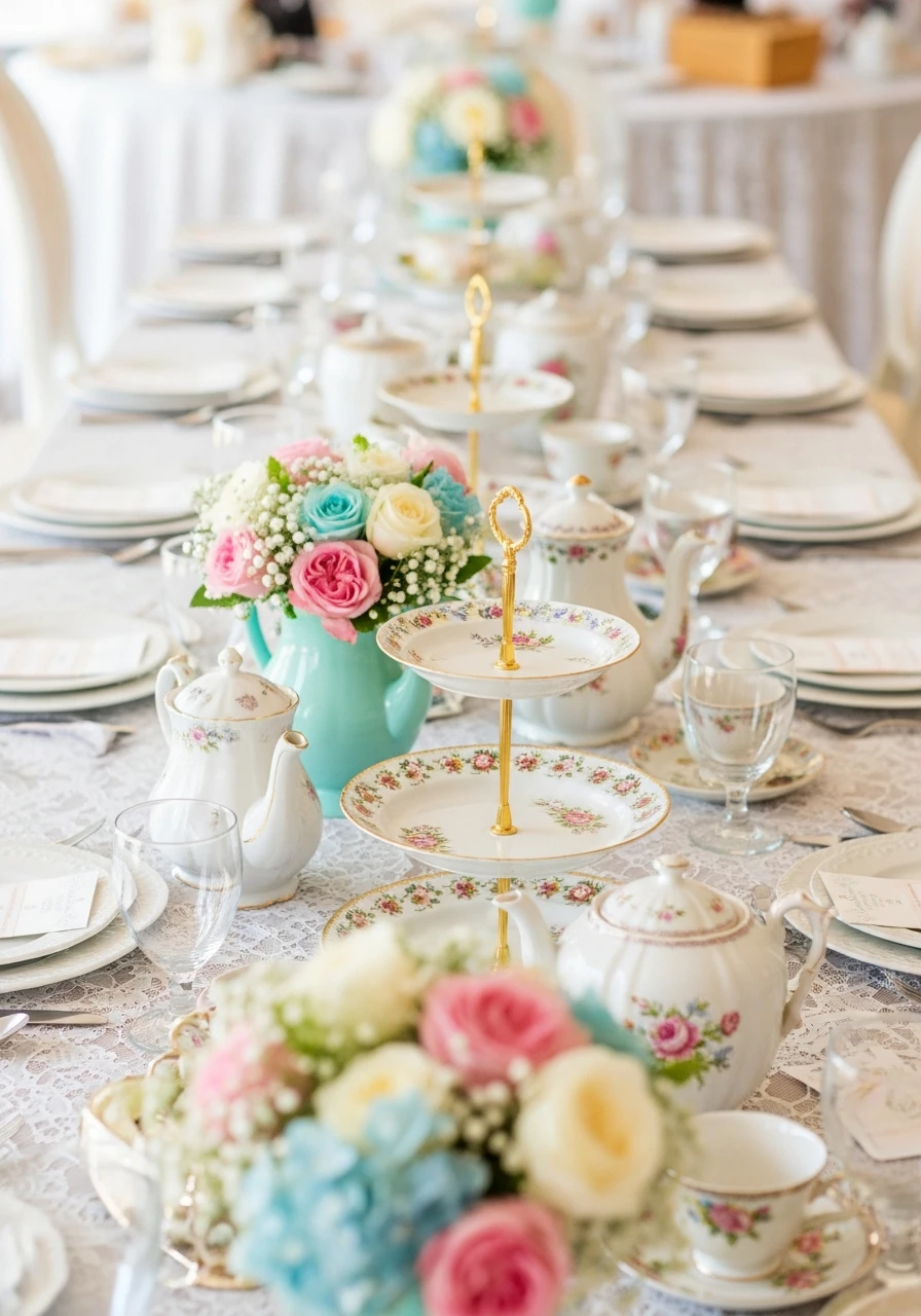 Classic Vintage Tea Party - 50 Gorgeous Bridal Shower Decorations Ideas