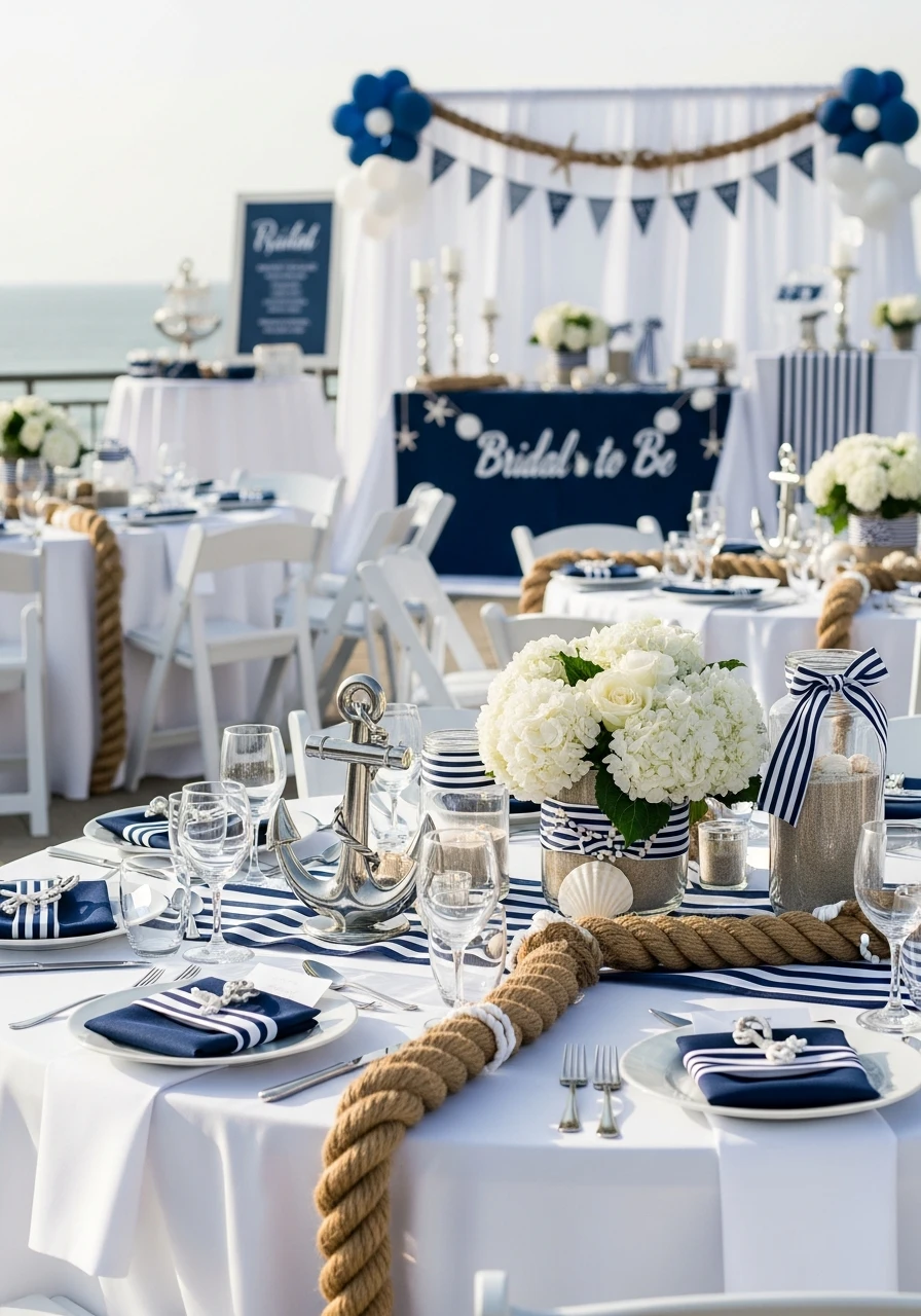 Seaside Coastal Theme - 50 Gorgeous Bridal Shower Decorations Ideas