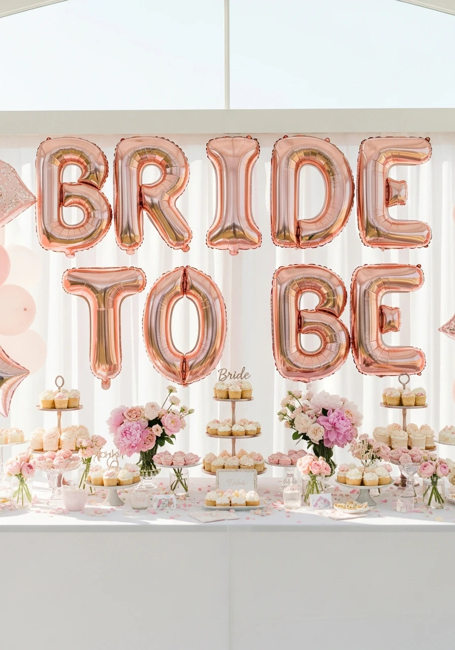 Giant Bride-to-Be Letters - 50 Gorgeous Bridal Shower Decorations Ideas