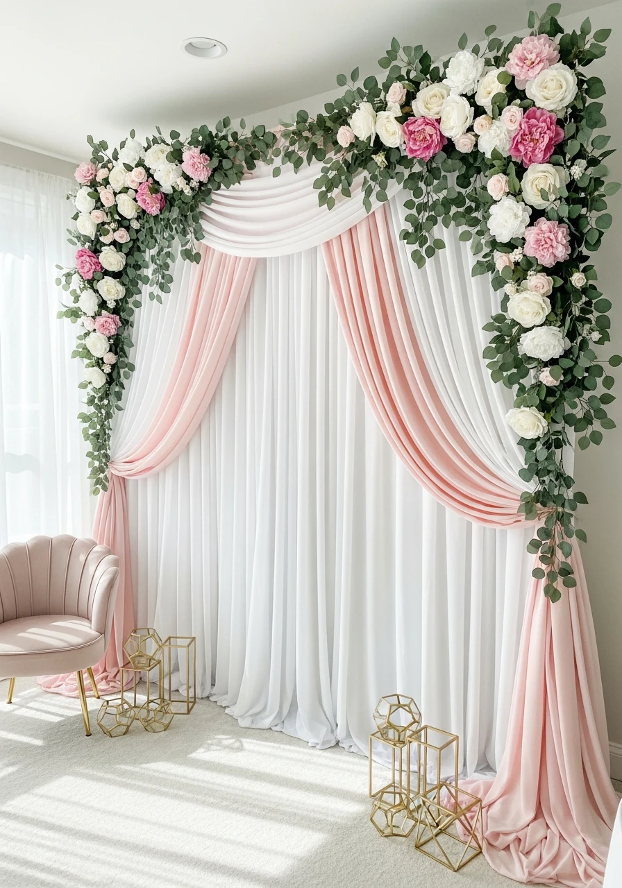 Fun Photo Backdrop - 50 Best Bridal Shower Set Up Ideas