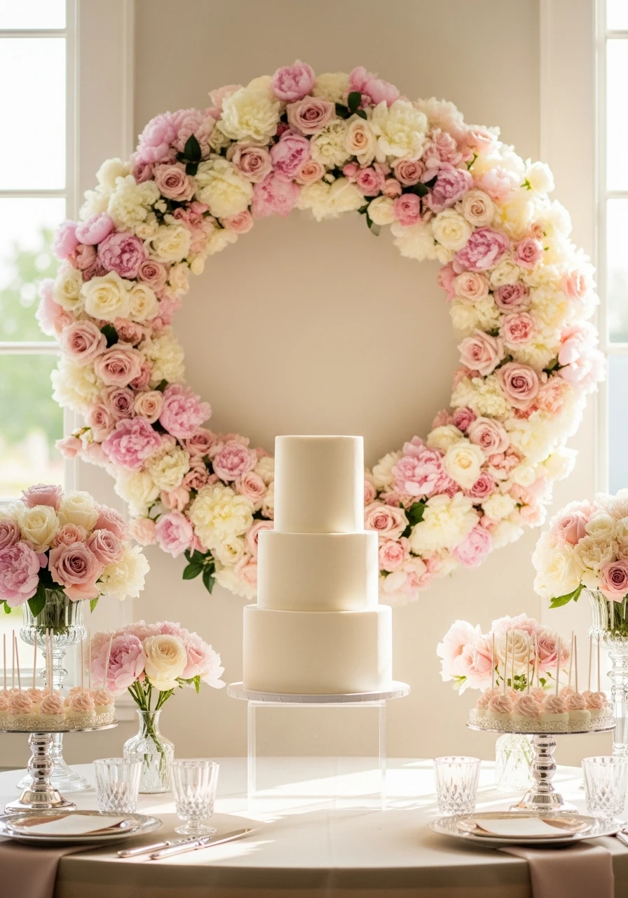 Cake Spotlight Area - 50 Best Bridal Shower Set Up Ideas