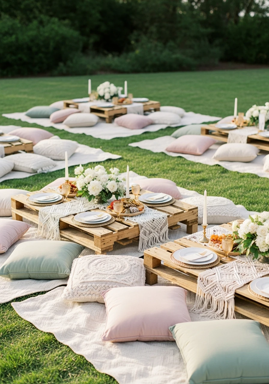 Casual Picnic Setting - 50 Best Bridal Shower Set Up Ideas