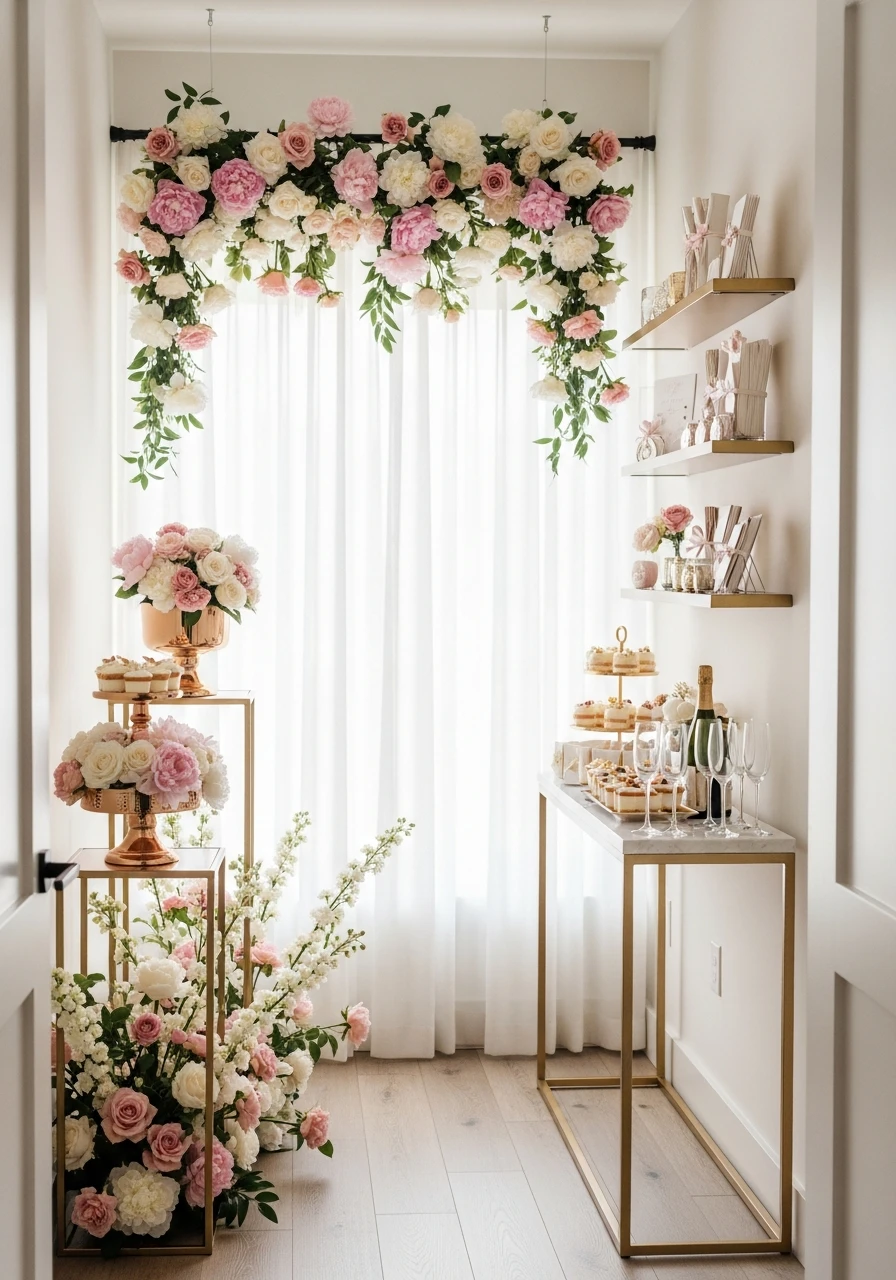 Small Space Setup - 50 Best Bridal Shower Set Up Ideas