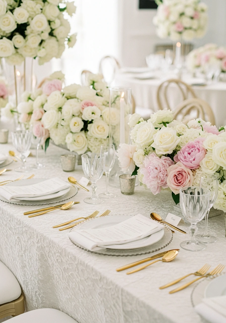 Upscale Luxury Look - 50 Best Bridal Shower Set Up Ideas