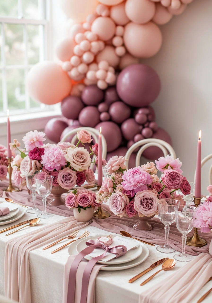 Single Color Focus - 50 Best Bridal Shower Set Up Ideas