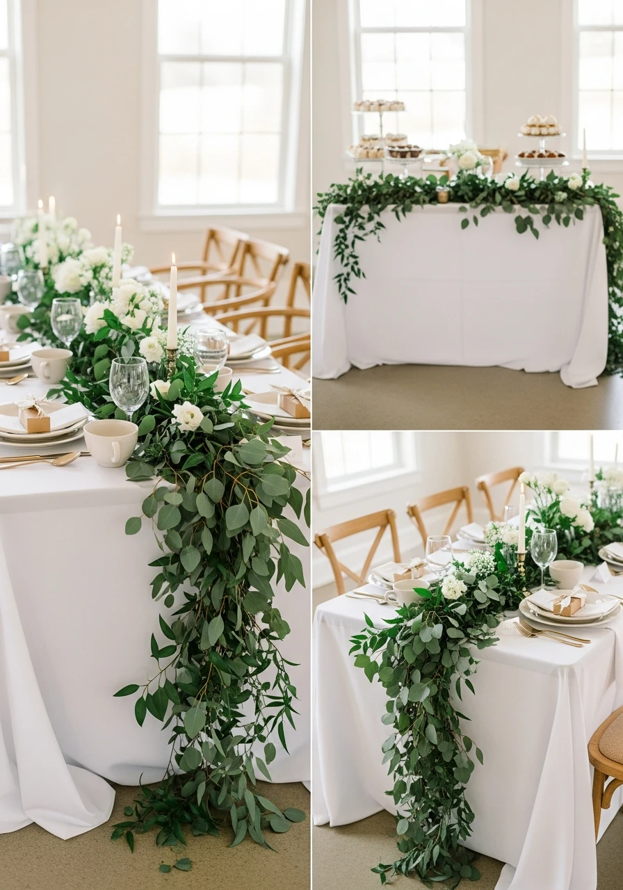 Fresh Greenery Look - 50 Best Bridal Shower Set Up Ideas