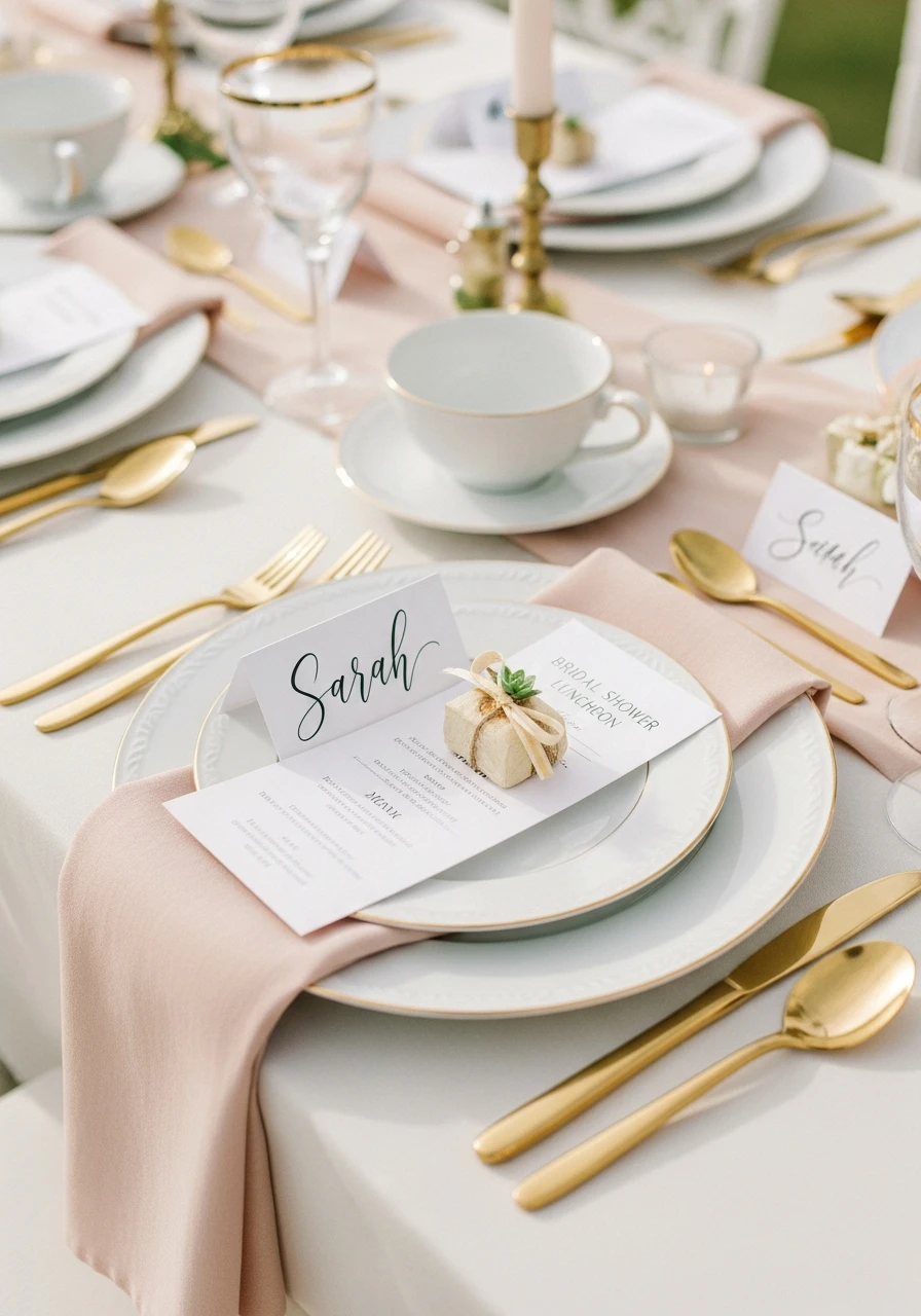 Thoughtful Place Settings - 50 Best Bridal Shower Set Up Ideas