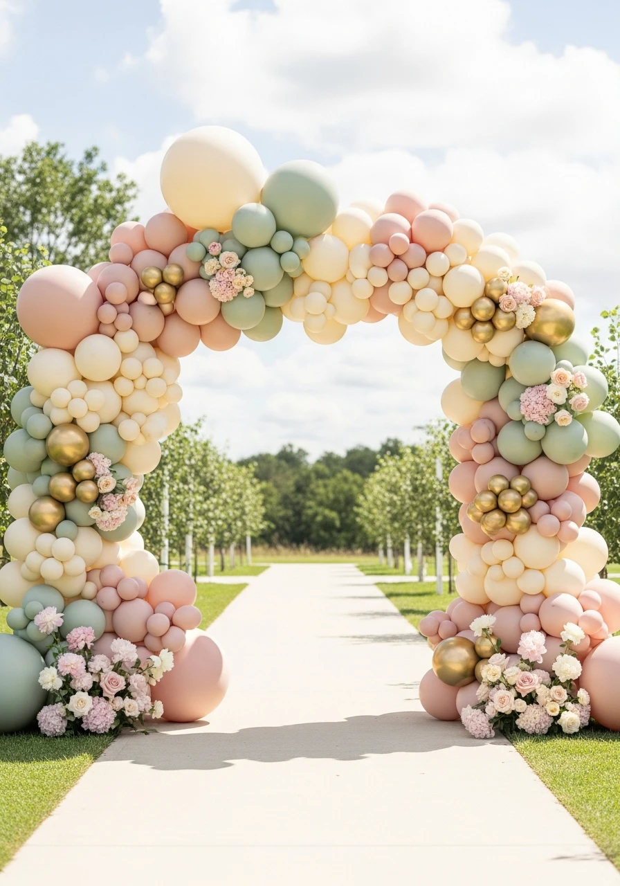 Balloon Arch Welcome - 50 Best Bridal Shower Set Up Ideas