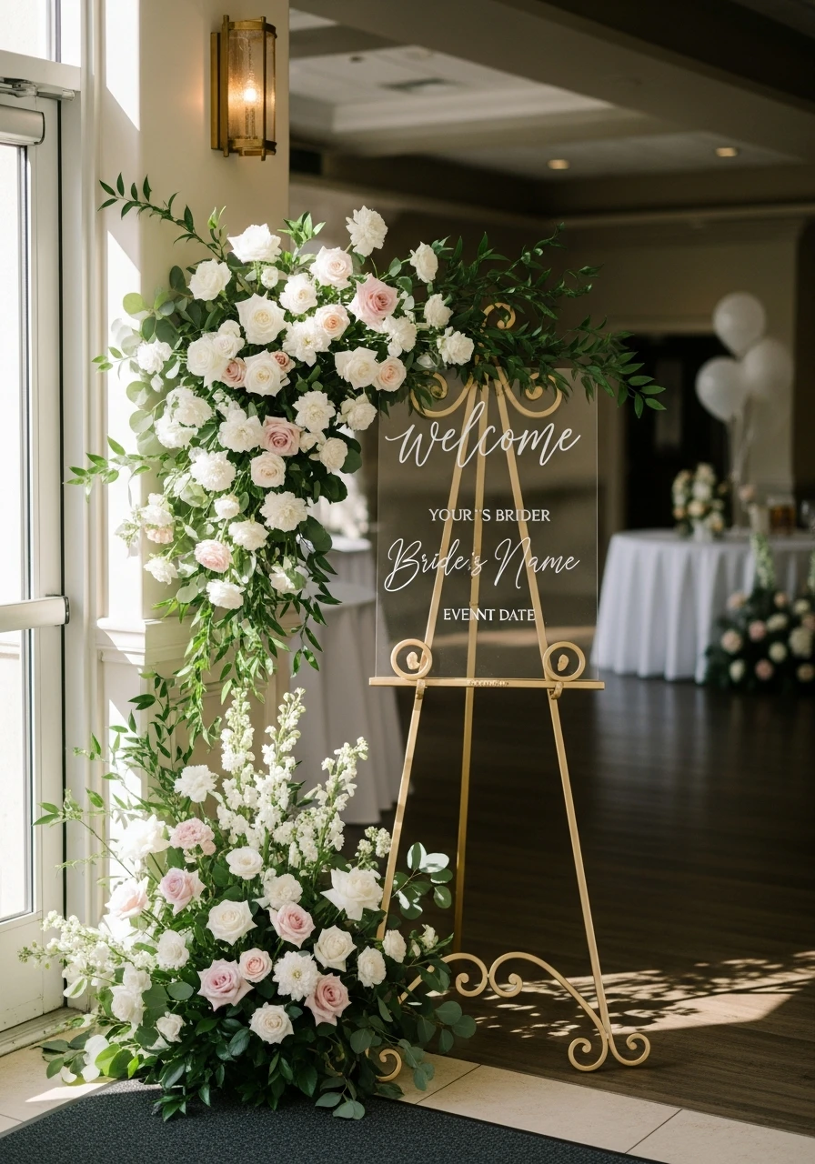 Custom Welcome Sign - 50 Best Bridal Shower Set Up Ideas