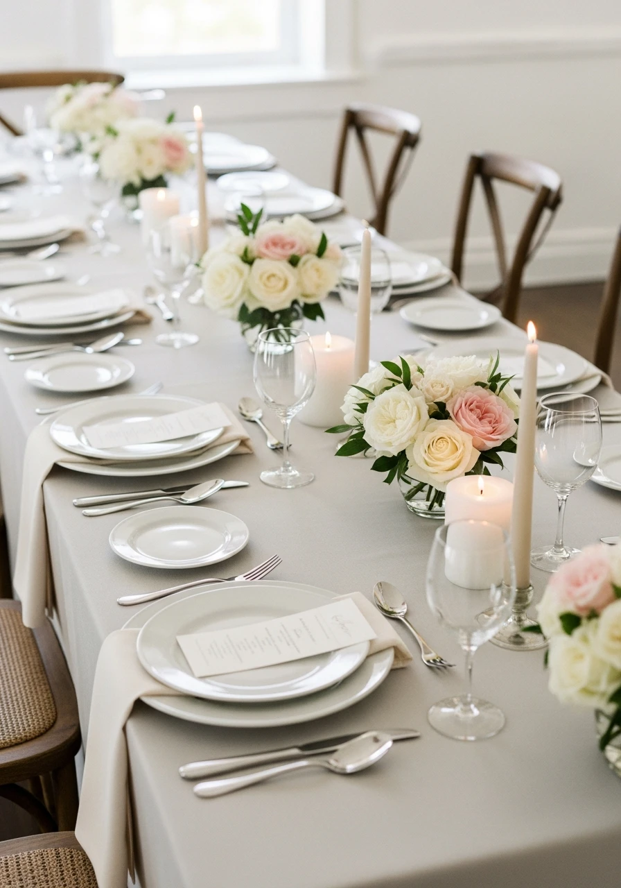 Simple Elegant Tables - 50 Best Bridal Shower Set Up Ideas