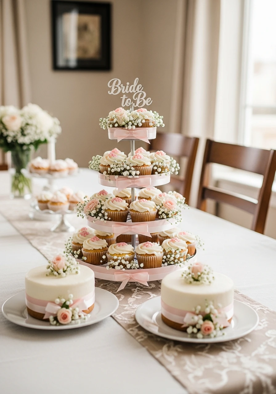 Decorated Cake Stands - 30 Bride to Be Decoration Ideas at Home