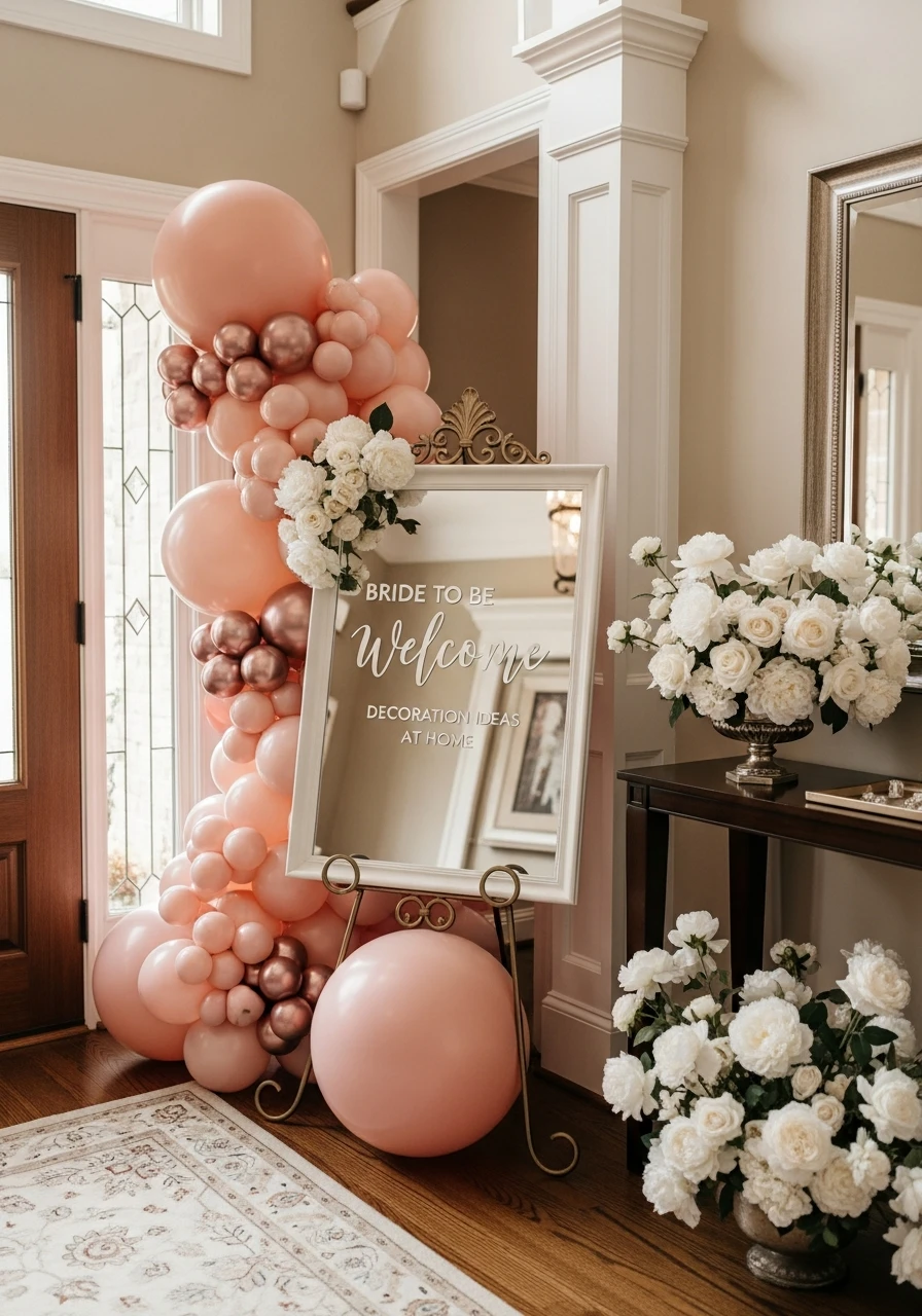 Welcome Sign at Entrance - 30 Bride to Be Decoration Ideas at Home