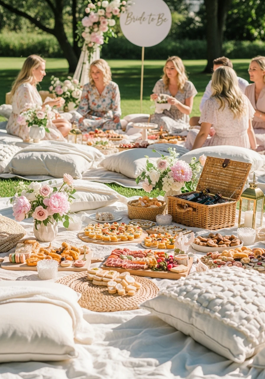 Casual Picnic Gathering - 50 Amazing Bride to be Theme Ideas for the Perfect Party