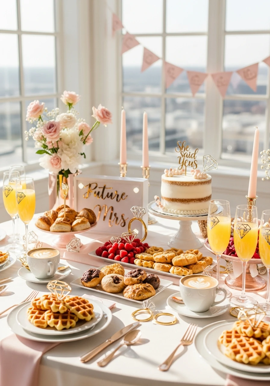 Chic Breakfast Brunch - 50 Amazing Bride to be Theme Ideas for the Perfect Party