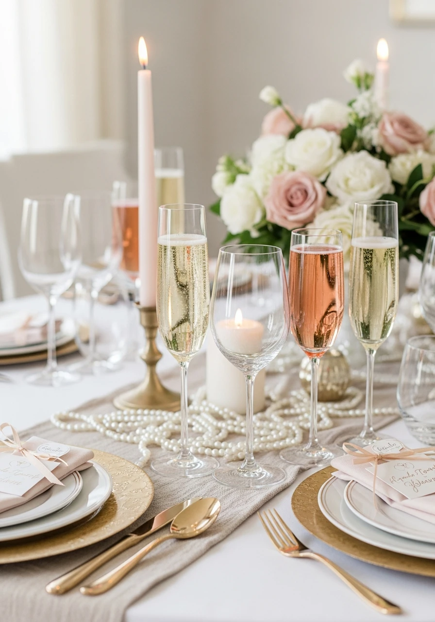 Pearls and Prosecco Night - 50 Amazing Bride to be Theme Ideas for the Perfect Party