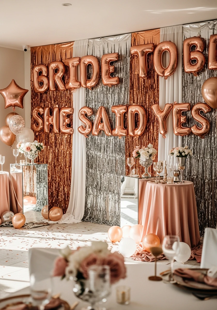 Metallic Glam Theme - 50 Amazing Bride to be Theme Ideas for the Perfect Party