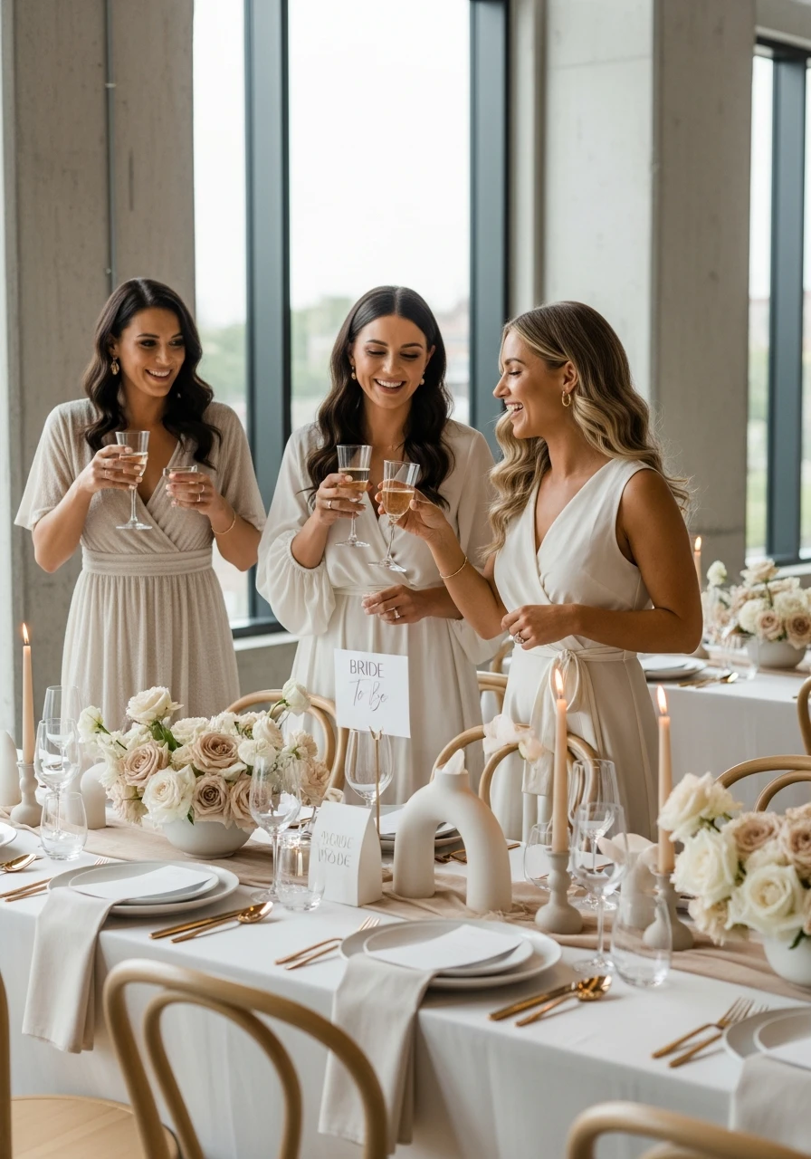 Clean Minimalist Vibe - 50 Amazing Bride to be Theme Ideas for the Perfect Party